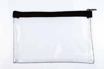 [K-56202] Etui Kangaro Transparant 125X200Mm Zwarte Rits