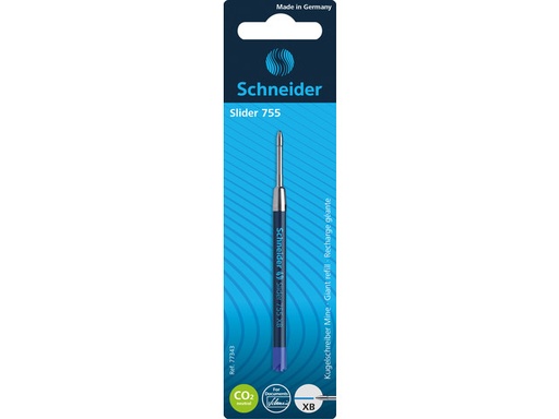 [S-77343] Balpenvulling Schneider-Parker Slider Xb Jumbo - Blauw, Op Blister