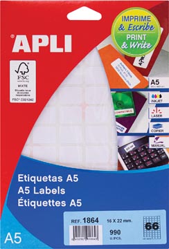 [1864] APLI A5 ETIKETTEN 16X22 66/BLA