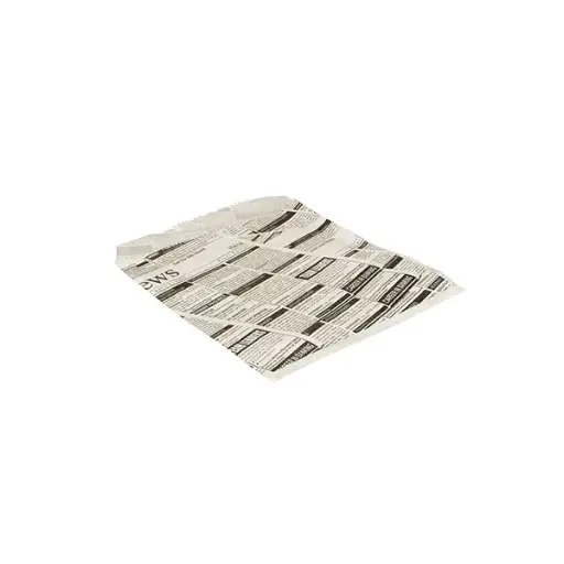 [86726] Hamburgerzakken Pergament 16 Cm X 18 Cm "Newsprint" Vetwerend 300 Stuks