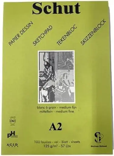 [SCH11802] Schut Dessin Tekenblok, 125 Gram, A2, Groen