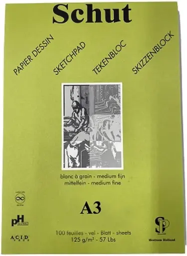 [SCH11803] Schut Dessin Tekenblok, 125 Gram, A3, Groen