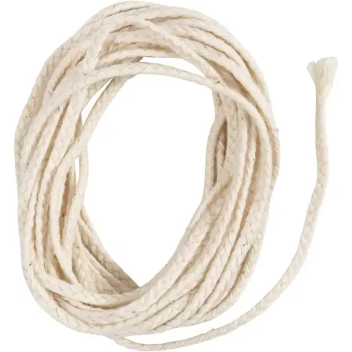 [733201] Platte Katoenen Lont Voor Dompel- En Gegoten Kaarsen, 3M.