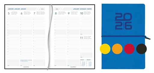 [3416] TESORO AGENDA 1WEEK/2BL, ASSORTIE