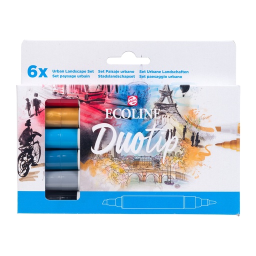 [11609913] Ecoline Duotip Marker Set Urban Landscape 6 Kleuren