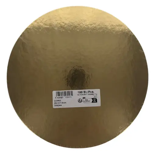 [VDOR30] Kartonnen onderlegger 1,5mm - goud - ø300mm