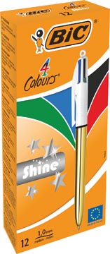 [964774] 4Col Balpen 4 Kleuren (Gold)