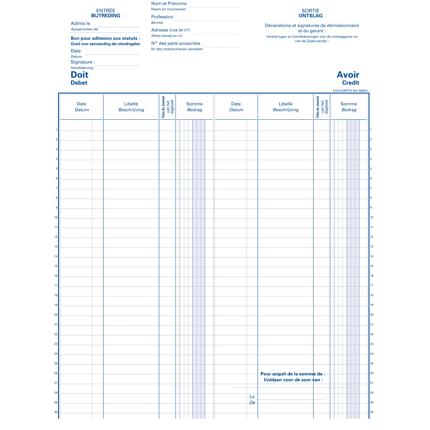 [E*9500X] AANDEELREGISTER EXACOMPTA (CV)