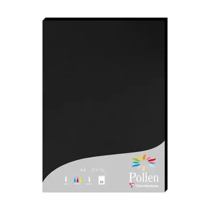 [24298C] Pollen, 25 Bladen, 210G, 210X297Mm - Zwart