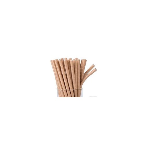 [79100007] Drinkrietjes (22Cm 6Mm, Bruin, 200, Kraft)