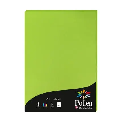 [4215c] Pollen, 50 Bladen, 120G, 210X297Mm - Muntgroen