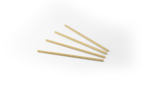 [S20618] Drinkrietje Papier [Fsc] Kraft - 200 Stuks 20 Cm Lang Doorsnede 6 Mm