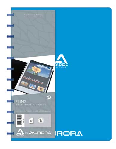 [5532400] ADOC PRESENTATIEMAP POUCH (BLAUW, 30)