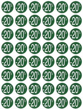 [101734] AFNEEMBARE KORTINGSETIKETTEN (-20%)