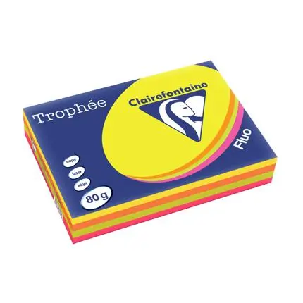 [E1705] a4 trophee (80gr, ass fluo, 5x50)