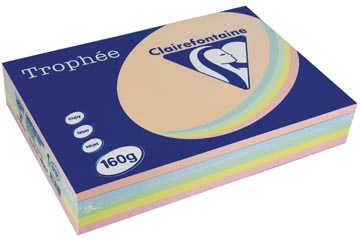 [E1712] A4 TROPHEE (160GR, ASS PASTEL, 5X50)