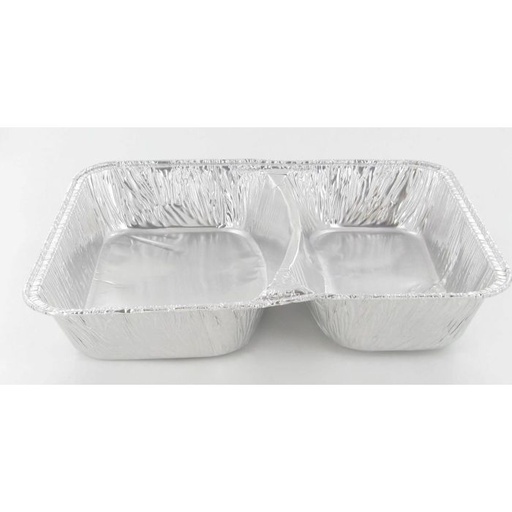 [SM2H] Alu Bak Met 2 Compartimenten - 1020Ml - 100St