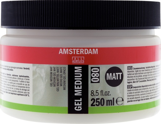 [24173080] Amsterdam Gel Medium Mat 080 Pot 250 Ml