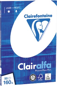 [E*4189] Clairefontaine A4 (160Gr, Wit, 500)