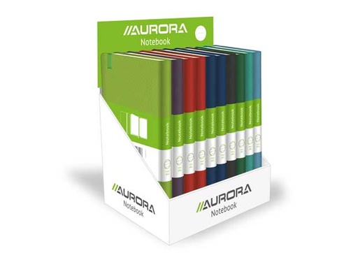 [1496VAT] AURORA NOTBOOK (95X145MM, ASS., GELIJND)