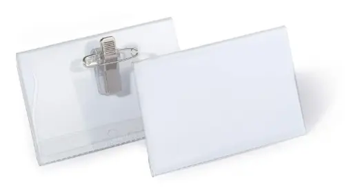 [D8699-00] Naambadgeset 54X90 Mm Met Combiklem, 20 Stuks