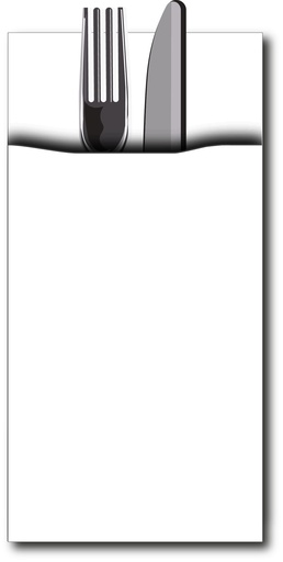 [G451] -bestekservet (wit, airlaid)