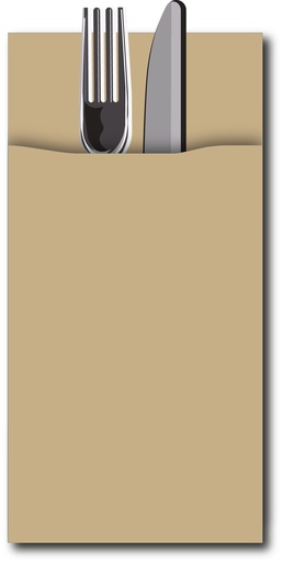 [G460] Bestekservet (caramel, air-laid), 30st