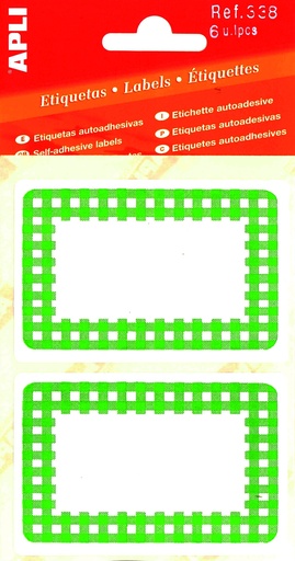 [00338] BLISTER ETIKETTEN CONFITURE (GROEN)