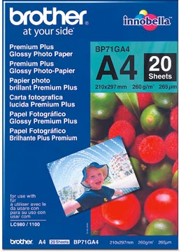 [BP71GA4] Brother Fotopapier (A4, 20Vel, Glossy)