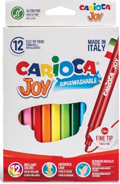 [40614] Carioca Viltstift Superwashable Joy, 12 Stiften In Een Kartonnen Etui