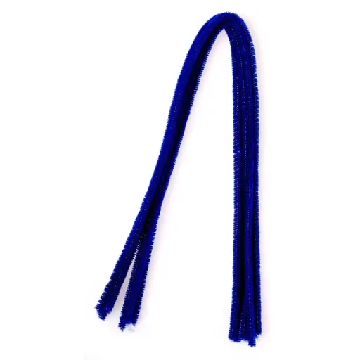[19104] chenilledraad 10 stuks (50cmx6mm, blauw)