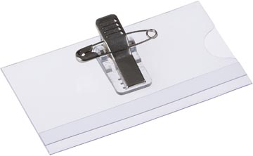 [121260] Badges 75X40 Met Speld+Clip Opus2