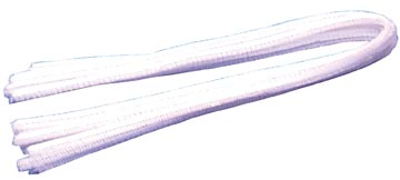 [19118] Chenilledraad 10 Stuks (50Cmx6Mm, Wit)