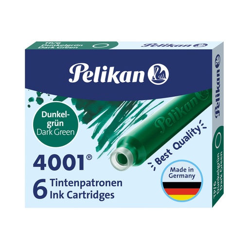 [TP6V] Inktpatroon Pelikan 4001 donkergroen 6 stuks