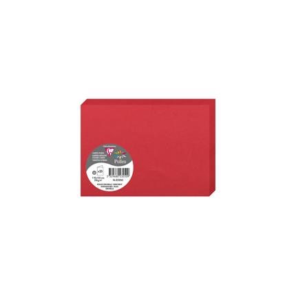 [2325C] DUBBELE KAARTEN 25 STUKS (110X155MM, ROOD)