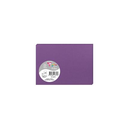 [2337] DUBBELE KAARTEN 25 STUKS (110X155MM, VIOLET)