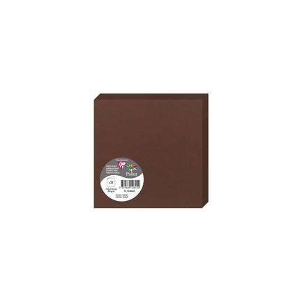[12842] DUBBELE KAARTEN 25 STUKS (135X135MM, CACAO)
