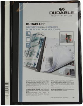 [D257901] Durable Bestekmap Duraplus A4 (Zwart)