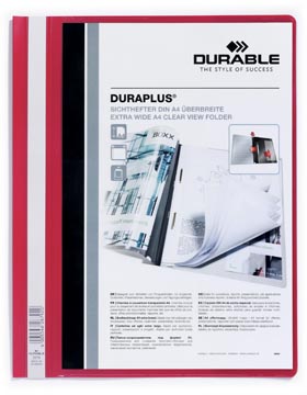 [D257903] Durable Bestekmap Duraplus A4 (Rood)