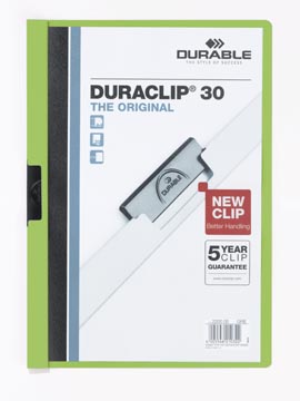 [D220005] Durable, Klemmap Duraclip A4, 3Mm, Tot 30 Vellen Groen