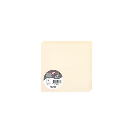 [E*2817] DUBBELE KAARTEN 25 STUKS (135X135MM, CREME-IVOOR)