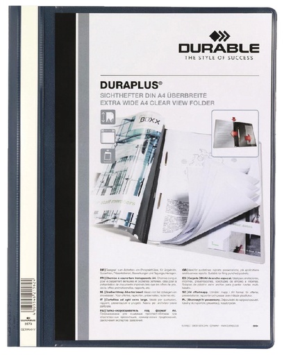 [D257907] Durable Bestekmap Duraplus A4 (Blauw)