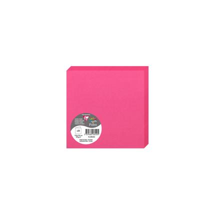 [2824] DUBBELE KAARTEN 25 STUKS (135X135MM, FUCHSIA)
