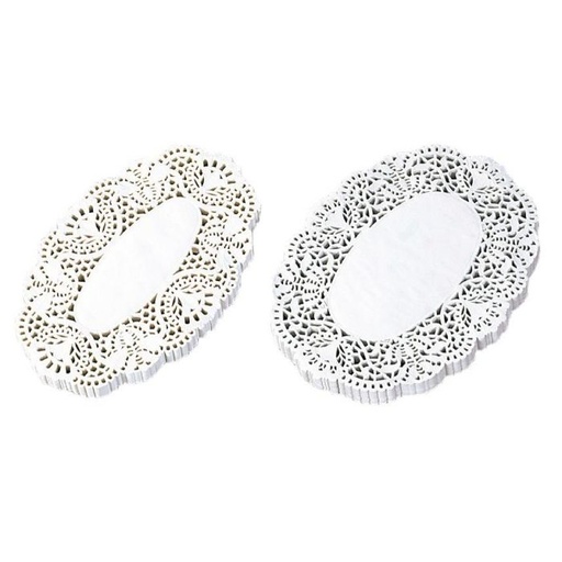 [V*CL03123] Dentellen 250St Wit (31X23Cm, Ovaal)