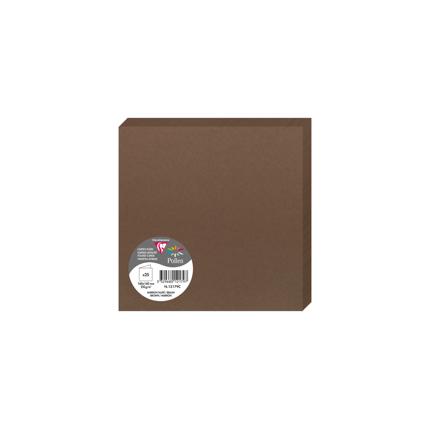 [E*12579C] Pollen pak van 25 dubbele kaarten 210g 160x160mm - Taupebruin