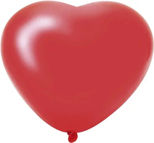 [H442151] Ballonnen Hart Rood (Ø25Cm, 6St)
