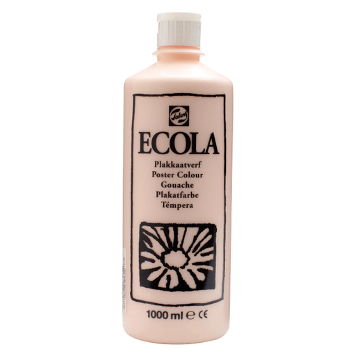 [09713740] Ecola Plakkaatverf Fles 1000Ml Roze Beige 374