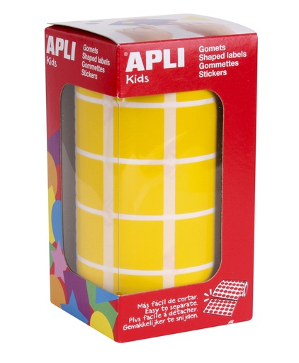 [04875] etiket apli 1770 stuks (20x20mm, geel)