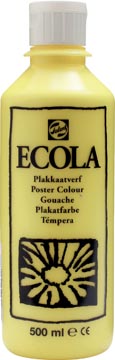[0972205] Ecola Plakkaatverf Fles 500 Ml Citroengeel (Primair) 205