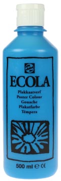[0972501] Ecola Plakkaatverf Fles 500 Ml Blauw 501